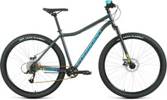 Велосипед FORWARD Sporting X D 29" 9ск. 2022 Цвет тмн.серый-зеленый, Размер 19"