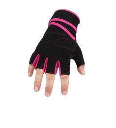 Нейлоновые противоскользящие перчатки для занятий спортом 04125007 розовый р-р M No Brand