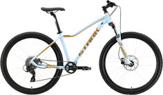 Велосипед STARK Viva 27.3 HD 2023 Цвет светло-голубой-оранжевый металлик, Размер 18"