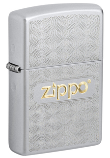 Зажигалка кремниевая с покрытием Satin Chrome, серебристая, Zippo, 48792