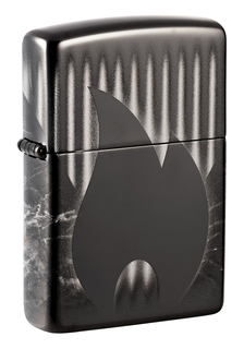 Зажигалка кремниевая "Classic" с покрытием High Polish Black, черная, Zippo, 48738