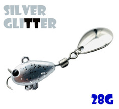 Тейл-Спиннер Uf-Studio Hurricane 28g #Silver Glitter