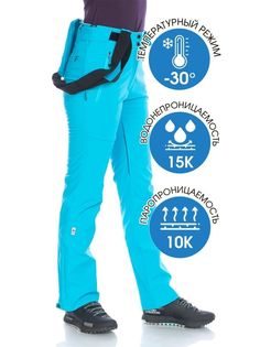 Спортивные брюки FORCELAB 706627 бирюзовый 58 RU