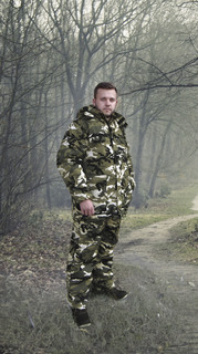 Костюм зимний мужской Сибирь-1, камуфляжный, утепленный, 48-50/170-176 No Brand