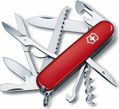 Швейцарский перочинный нож Victorinox Huntsman (красный) 91 мм, 15 функций, 1.3713