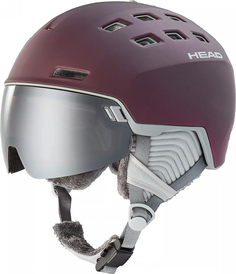 Горнолыжный шлем Head Rachel 5K + SL burgundy S2 с доп. визором 22/23 M/L Бордовый