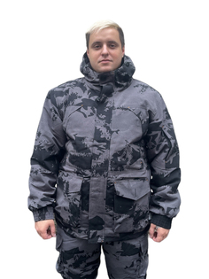 Костюм мужской зимний, рип-стоп (черная ночь) 60-62/183-186 No Brand