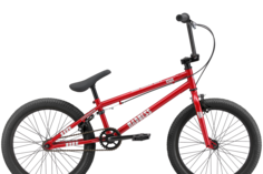 Велосипед Stark Madness BMX 1 2024 красный серебристый черный 9"
