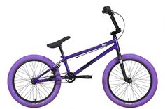 Велосипед Stark Madness BMX 4 (2024) серо-фиолетовый/черный/фиолетовый 9"