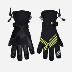 Перчатки Wintersport зимние мембранные 2750GraphiteYellow-L_N Finntrail