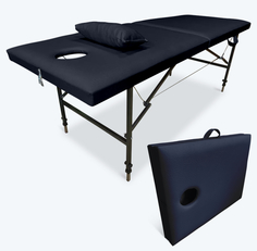 Массажный стол складной Fabric-stol 180х60х65-85 см черный