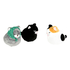 Мягкая игрушка Кошка серебристая No Brand