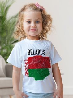 Футболка детская флаг Беларуси, белый, 116 No Brand