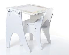 Набор детской мебели TECH KIDS стол, стул, мольберт Трансформер Буквы Цифры белый матовый
