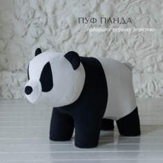 Мягкая игрушка для детей DPkids животное Панда белый черный