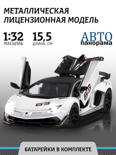 Машинка инерционная Автопанорама 1:32 Lamborghini SVJ, белый