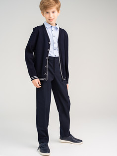 Кардиган трикотажный для мальчиков PlayToday, тёмно-синий, 170