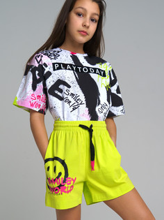 Шорты детские PlayToday 12321152, цвет светло-зеленый, размер 158