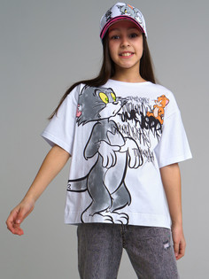 Футболка детская PlayToday Tween 12341033, белый, разноцветный, 170