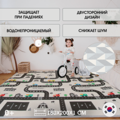 Коврик рулонный для детской Parklon Prime Living 180x200x1 см, Зоополис