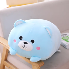 Мягкая игрушка FluffyWorld Медведь подушка, голубой