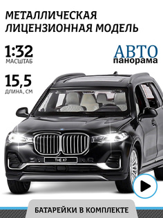 Машинка металлическая инерционная ТМ Автопанорама, М 1:32 BMW X7, черный, JB1251313