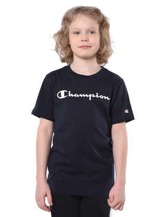 Футболка детская Champion Crewneck T-Shirt, синий, 140