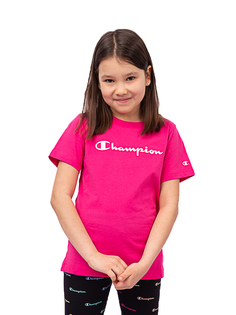 Футболка детская Champion Crewneck T-Shirt, розовый, 116