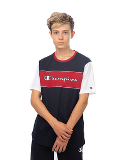 Футболка детская Champion Crewneck T-Shirt, синий, 170