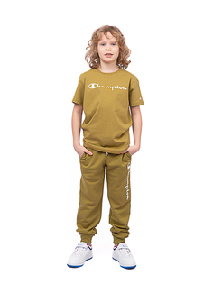 Футболка детская Champion Crewneck T-Shirt, зеленый, 116