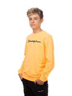 Толстовка детская Champion Crewneck Sweatshirt, оранжевый, 164