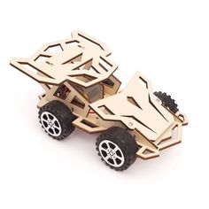 Вольтик Деревянный конструктор с мотором Машинка 4WD