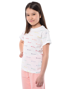 Футболка детская Champion Crewneck T-Shirt, белый, 140