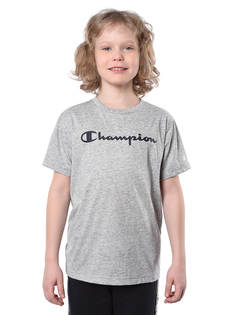 Футболка детская Champion Crewneck T-Shirt, серый, 128