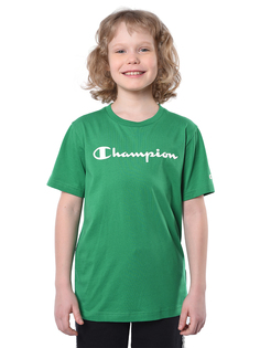 Футболка детская Champion Crewneck T-Shirt, зеленый, 152