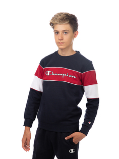 Толстовка детская Champion Crewneck Sweatshirt, синий, 152