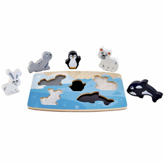 Развивающая игрушка Hape Тактильная головоломка Арктические животные E1620_HP