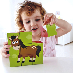 Hape головоломка, "Ферма", 6 вариантов картинок