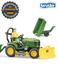 Трактор John Deere Bruder с прицепом и фигуркой