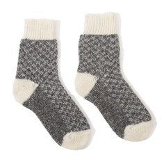 Носки для мальчика шерстяные Фактурная вязка цвет т-серый, размер 14 No Brand