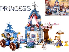 Конструктор детский Princess, Ледяной замок, 445 pcs No Brand