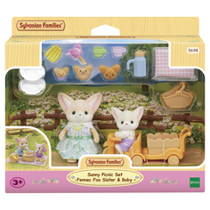 Игровой набор Sylvanian Families Солнечный пикник – сестра и малыш Лисички фенек