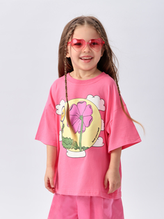 Футболка детская Happy Baby 88501, bright pink (flower), 98