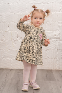 Платье детское КотМарКот LEOPARDIC, белый, 86