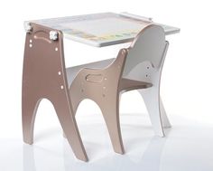 Набор детской мебели Тех Кидс Трансформер стол-мольберт растущий Буквы-Цифры латте Tech Kids