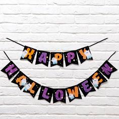 Гирлянда на ленте "Happy Halloween", привидения, 250 см Страна Карнавалия