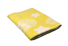 Одеяло байковое арт. 6 Заяц желтый 100x140 No Brand