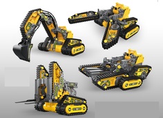 Конструктор HB TOYS Серия Строительная техника 4 в 1, 176 дет