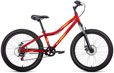 Велосипед Forward Iris 2.0 Disс 6Ск. 24 2022 Цвет красный-желтый