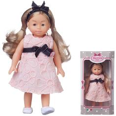 Кукла DIMIAN Bambina Bebe в розовом платье с синим бантом, 20 см BD1652-M37/w(5)